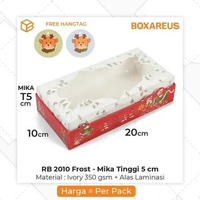 Box Mika Natal Dus Hampers Cookies Packaging 20x10 | RB 2010 FROST Box & Mika 5cm