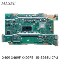 Original For ASUS Vivobook X409F X409 X409FA X409FJ X409FB With I5-8265U CPU 4G RAM mainboard 100% Tested Fast Ship