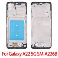 For Galaxy A22 Front Housing LCD Frame Bezel Plate For Samsung Galaxy A22 5G SM-A226B