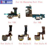 USB Charging Dock Port Connector Board Parts Flex Cable For LG V30 V40 ThinQ V50 ThinQ 5G Stylo 4 5 6 Q7 Replacement Part