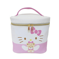 小禮堂 Hello Kitty 皮質手提化妝箱 (大臉款)