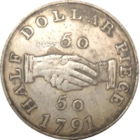 1791 Sierra Leone 50 Cents Sierra Leone Company Silver Coin 31mm