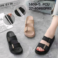 sandal wedges balance 1409 Wanita Karet