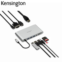 Kensington 10-in-1 Docking Station UH1440P USB-C Mobile Type-C Hub 85W Dual Video for DP/HD/VGA for Win/MacOS/Samsung Dex K33853