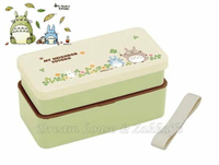 日本宮崎駿 龍貓 Totoro 雙層便當盒/保鮮盒 640ml 《 日本製 附隔板喔 》★ Zakka'fe ★
