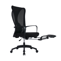 KitchenZ Swan High Back Office Chair with Leg Support/ Ergonomic Design / 5 Star Leg / Kerusi Pejaba