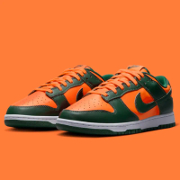 【NIKE 耐吉】Nike Dunk Low Miami Hurricanes 邁阿密颶風 綠橘 男鞋 DD1391-300(Nike Dunk)
