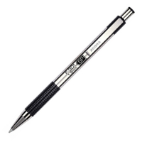 (美版)日本斑馬ZEBRA不鏽鋼原子筆圓珠筆F-301 1.6mm BP黑色(油性1.6mm筆芯)平行輸入