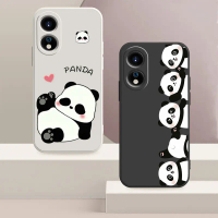 Sarung Sarung Telefon, Untuk OPPO A38 A18 A98 A78 A17 4G 5G, Reka Bentuk Panda Comel, Tepi TPU Silik
