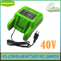 GreenWorks 40V lithium-ion battery 29472 ST40B410 BA40L210 STBA40B210 29462 20262 29282 Lithium battery charger 29482 G-MAX 40V