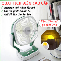[TẶNG KÈM ĐÈN NGỦ] Quạt tích điện cao cấp, quạt sạc tích hợp tính năng đèn led, 2 chế độ đèn, 3 chế 
