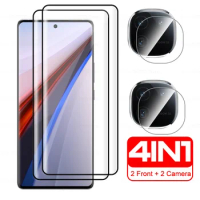 4in1 For vivo iQOO 12 Pro Screen Protector 9D Curved Tempered Glass For iQOO 12 Pro iQOO12 12Pro Pro Camera Lens Protective Film