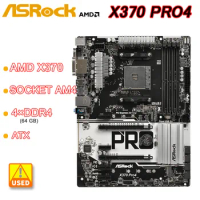 AMD X370 Motherboard ASROCK X370 Pro4 AM4 Motherboard DDR4 64GB PCI-E 3.0 2×M.2 USB3.1HDMI ATX support Ryzen 7 1700 5 5600X cpu