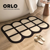 Rugo - Keset Kamar Mandi Orlo Premium Rubber Diatomite Anti-Slip 50 x 80 cm, Keset Aesthetic Modern