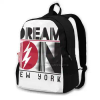 Dream On T-Shirt School Bags For Teenage Girls Laptop Travel Bags Dream On New York 1996 Year 80 S Vintage Fun Golden Years Eua