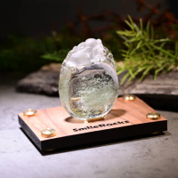 【SmileRocks 石麥】石麥水晶原礦 手工雕件-綠幽靈貔貅水晶 No.620890752(SmilePad 6X9底板)