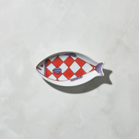 【有種創意食器】日本晴九谷燒 - 魚小盤 - 菱格紋