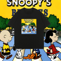 เสื้อ THE SNOOPY'S BEATLES ผ้า Cotton 100%