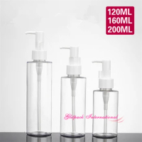 120ml 160ml 200ml Empty Plastic MCT Oil bottle white lotion pump stopper Empty Cleaning oil bottle essential coconut containers