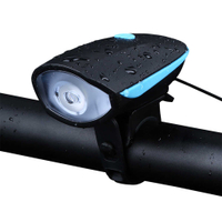 【X02自行車頭燈】--大燈頭燈自行車專用X02喇叭大燈喇叭二合一