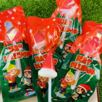 【限量商品】嘗甜頭  聖誕帽棒棒糖 10元 聖誕節 巧克力 棉花糖 造型軟糖 糖果 Christmas