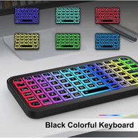 Keyboard Bluetooth 5.2 Mini USB Nirkabel RGB LED untuk Mac Windows Android