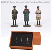 EM001 1/72 German Commander Model Three Sets of Clothing (Alloy) Colored finished soldier model