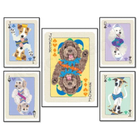 Dog Print, Whippet, West Highland Terrier, Poodle, Jack Russell, Poker Dog, Dog Ace, Dog Queen, Dog Lover Gift, Dog Poster,