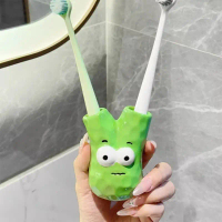 【Hhot】 Toothbrush Cup Storage Function Funny Design Storage Rack Home Storage Toothbrush Base Bracke