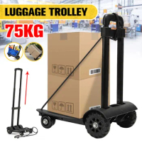 2022 High Quality Shopping Cart Luggage Cart Shopping Camping Heavy-Duty Hand Truck Easy Fold Trolley