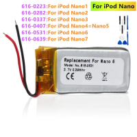 high quality Battery For iPod Nano 1 2 3 4 5 6 7 4th 5th 6th 7th 1st 2nd Generation 2 Gen 2Gen 3rd 3 Gen 3Gen + Free Tools