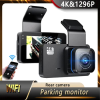 Car DVR Dashcam 3 Inch Wifi GPS 4K&amp;1296P Dual Lens Night Vision Camcorder Registrator Camera Video Recorder 24H Parking Monitor