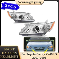 For Toyota Camry Aurion Daihatsu Altis XV40 2007 2008 US Front Headlight Assembly Halogen Signal Head Lamp Light Lens Accessorie