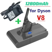 100% Original DysonV8 12800mAh 21.6V Battery For Dyson V8 Absolute/Fluffy/Animal Li-Ion Vacuum Cleaner Rechargeable Battery