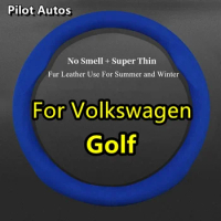For VW Volkswagen Golf Car Steering Wheel Cover No Smell Super Thin Fur Leather Fit 1,6 230TSI 180TSI 1.4TSI 2.0TSI 280TS 2016