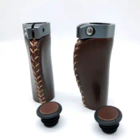 Real Leather Handlebar Grips fit for Brompton Bicycle Cycling