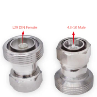 Mini DIN 4.3-10 Male to L29 7/16 DIN Female Connector Socket Straight Brass Coaxial RF Adapters