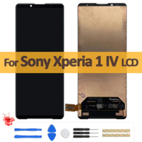 Original AMOLED For Sony Xperia 1 IV LCD Display Touch Screen Digitizer Assembly For Sony x1iiii XQCT54 LCD with Burn Shadow