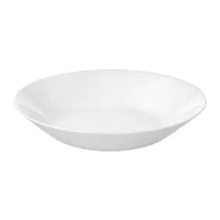 piring cekung, putih, 20 cm