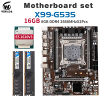 VEINEDA x99 motherboard set lga 2011 v3 with Xeon E5 2620 V3 CPU 16GB 2666MHz 2pcs 8gb DDR4 memory