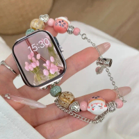 Tali Jam Tangan Kucing Seramik, Reka Bentuk Comel, Untuk Jam Tangan Redmi 4, Mi band 8 pro, Jam Tang