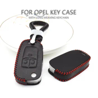 Real Leather Car Styling Accessories Key Case Fob Cover for Opel Vivaro Meriva B Astra H Gtc Insignia Corsa D Key Fob Ring Chain