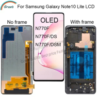 OLED For Samsung Galaxy Note10 lite LCD N770F/DS Display with Frame Touch Panel Screen Digitizer For Samsung Note 10 lite LCD
