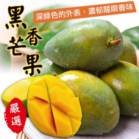 【天天果園】帝王級黑香芒果5台斤ｘ2箱(每箱約5-8顆)
