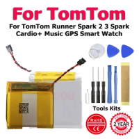 Runner2 NI-KE AHB332824HPS WT-TTS3 Battery For TomTom Runner Spark 2 3 Spark Cardio+ Music GPS Smart Watch + Kit Tools