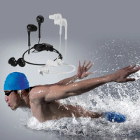 IPX8 Waterproof MP3 Headphone In-ear Type 3.5mm Swimming Diving Headset Music Player Earphones
