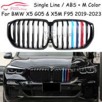 G05 Grille 1-slat ABS Gloss M Color For BMW X5 Series G05 Front Bumper Grille Replacement Kidney Grill 2019-2023
