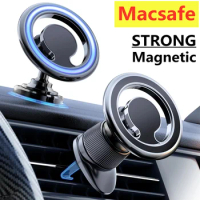 Magnetic Car Phone Holder Stand Macsafe Support in Car for iPhone 12 13 14 Pro Max Mini Magnet Car Air Vent Clip Cellphone Mount