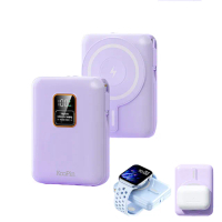 【KooPin】CG10000MWC-TCL 10000mAh多功能無線充行動電源(自帶線可拆/無線/磁吸Apple Watch)