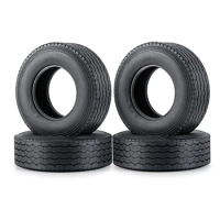 4Pcs Rubber All-Terrain Tyres Wheel Tires Thicken Widen 28Mm For 1/14 Tamiya Tractor Truck RC Car